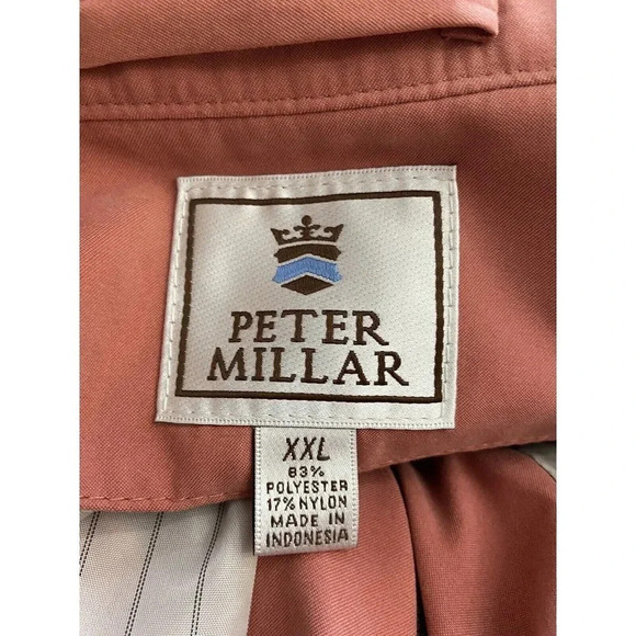 NWT Peter Millar Jacket Teflon Full Zip Coral Salmon Size XXL New - Picture 3 of 5